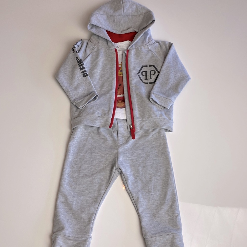 Philipp Plein Sweat Suit Hoodie T-shirt Set Kids
